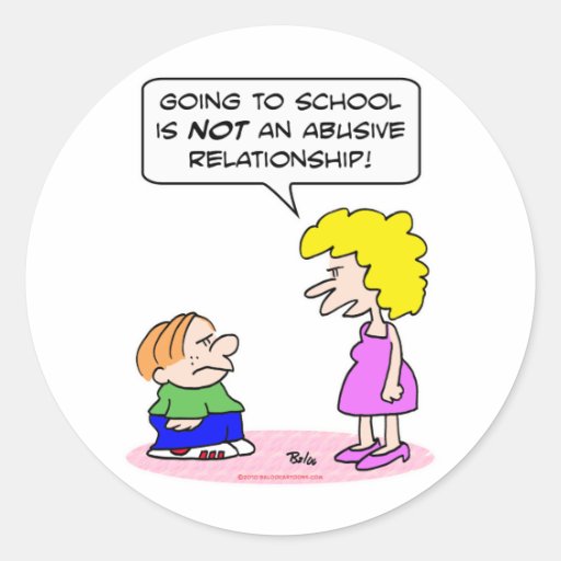 school abusive relationship sticker