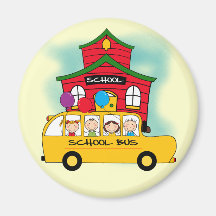 School and School Bus T-shirts and Gifts Magnet