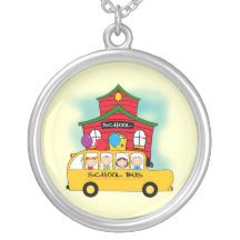 School and School Bus T-shirts and Gifts Custom Jewelry