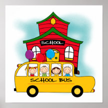 School and School Bus T-shirts and Gifts Print