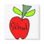 School Apples Fridge Magnets