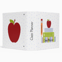 School Books Teacher's Class Planner Vinyl Binders