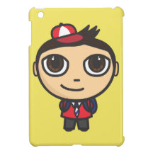 School Boy Cartoon Character iPad Mini Case