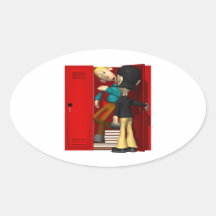 School Bully Oval Stickers