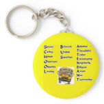 School Bus Attendant Keychain