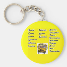 School Bus Attendant Keychain