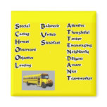 School Bus Attendant Fridge Magnets