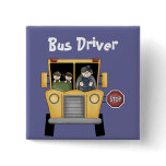School Bus ~ Bus Driver Customizable Button