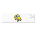 School Bus Cartoon Bumper Stickers