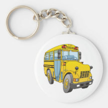 School Bus Cartoon Keychain
