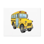 School Bus Cartoon Postcard