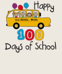 School Bus Celebrate 100 Days Tshirts