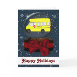 school bus Christmas Cards cards