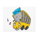 School Bus Drawing postcards