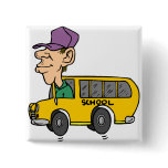 School Bus Driver Pinback Button