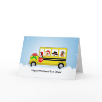 School Bus Driver Christmas Card, Happy Holidays