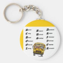 School bus driver key chain