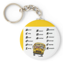 School bus driver key chain