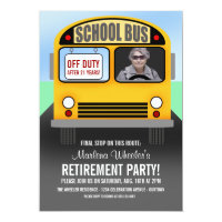 School Bus Driver Retirement Party Invitations