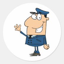 School Bus Driver School Waving Sticker