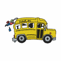 School Bus Embroidered Polo Shirt