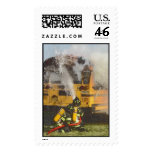 School Bus Fire Postage