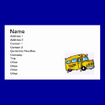 SCHOOL BUS GRAPHIC BACK ELEMENTARY GRADES LEARNING business cards