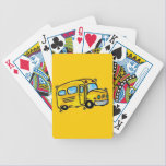 SCHOOL BUS GRAPHIC BACK ELEMENTARY GRADES LEARNING playing cards