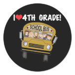 School Bus I Love 4th Grade