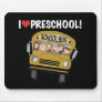 School Bus I Love Preschool Mouse Mats