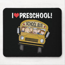 School Bus I Love Preschool mousepads by school_teacher School Bus I Love Preschool mousepads