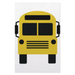 school bus icon stationery design