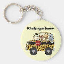 School Bus Kindergartener Tshirts and Gifts Keychains