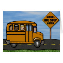 School Bus Note Cards by MagsGraphics