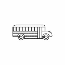 School Bus Outline embroidered shirts