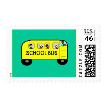 SCHOOL BUS - postage stamps