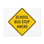 School Bus Stop Highway Sign