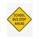 School Bus Stop Highway Sign