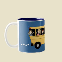 School Bus with Driver & Kid's Customizable Mug
