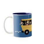 School Bus with Driver & Kid's Customizable Mug mugs