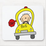 School Bus With Driver Mousepad
