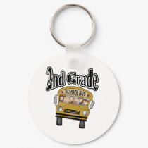 School Bus with Kids 2nd Grade keychains