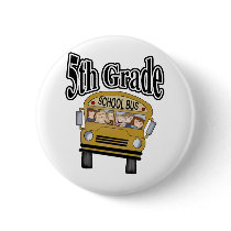 School Bus with Kids 5th Grade buttons by school_teacher School Bus with Kids 5th Grade buttons