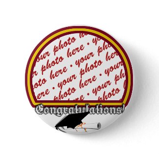 School Colors Red & Gold Graduation Photo Frame zazzle_button