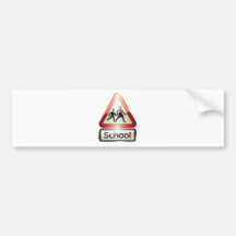 school crossing bumper sticker