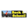 School Crossing Guard Scene Bumper Sticker