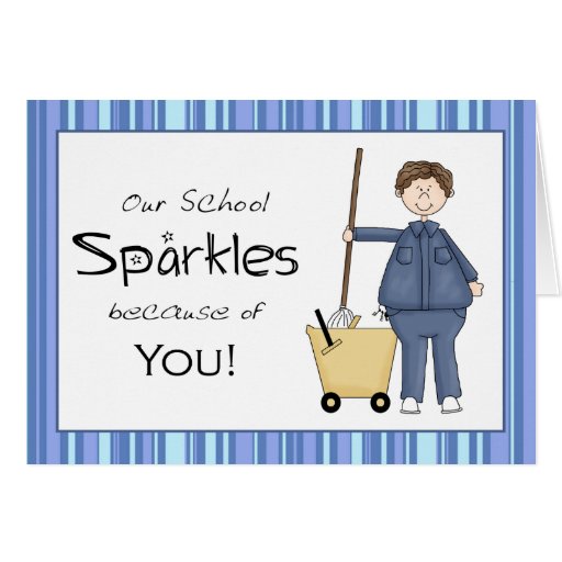 School Custodian Thank You Card Zazzle