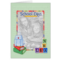 School Days Blocks - Photo Card
