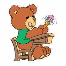 School Days Study Bear photo sculptures