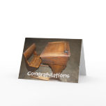 School Desk and Chair Congratulations Card